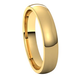 Lightweight Comfort-Fit Half Round Band