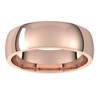 Lightweight Comfort-Fit Half Round Band
