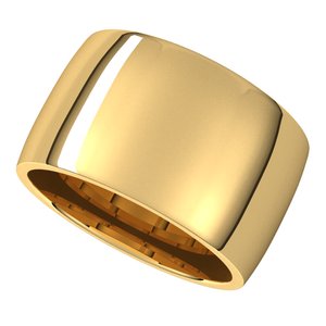 Lightweight Comfort-Fit Half Round Band