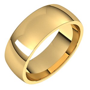 Lightweight Comfort-Fit Half Round Band