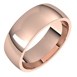 Lightweight Comfort-Fit Half Round Band