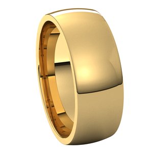 Lightweight Comfort-Fit Half Round Band
