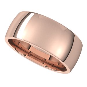 Lightweight Comfort-Fit Half Round Band
