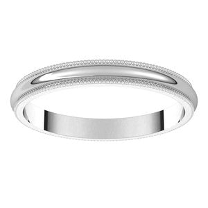 Milgrain Half Round Band