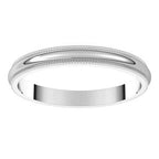 Milgrain Half Round Band