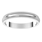 Milgrain Half Round Band