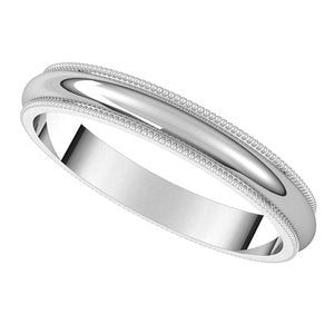Milgrain Half Round Band