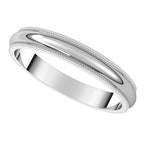Milgrain Half Round Band