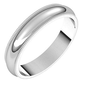 Milgrain Half Round Band