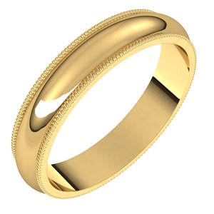 Milgrain Half Round Band