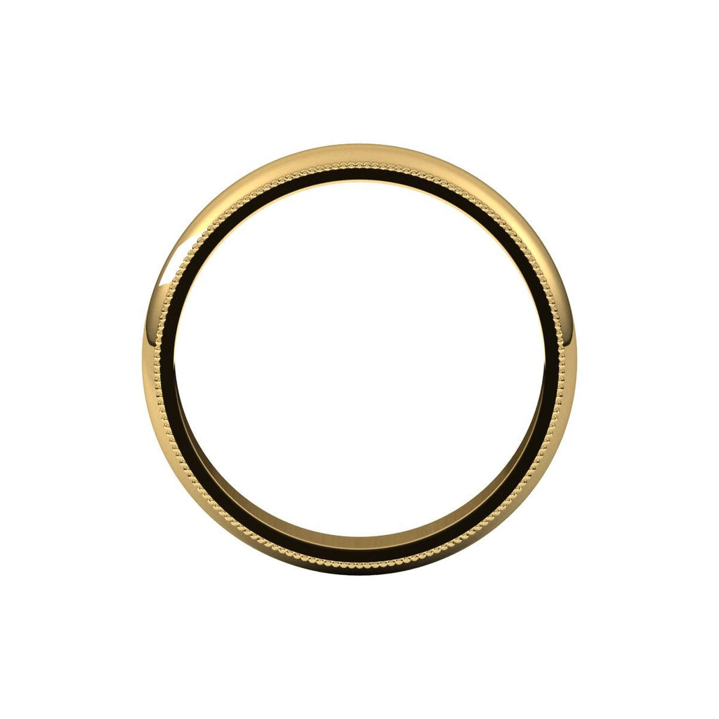 Milgrain Half Round Band