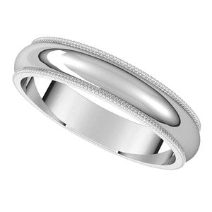 Milgrain Half Round Band