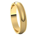 Milgrain Half Round Band