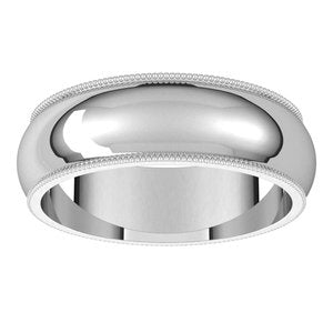 Milgrain Half Round Band