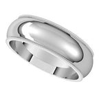 Milgrain Half Round Band
