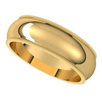 Milgrain Half Round Band