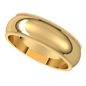 Milgrain Half Round Band