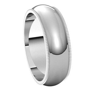 Milgrain Half Round Band