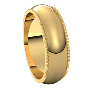 Milgrain Half Round Band