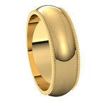 Milgrain Half Round Band