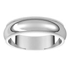 Milgrain Half Round Band