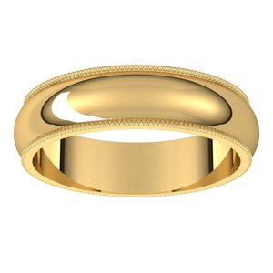 Milgrain Half Round Band