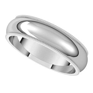 Milgrain Half Round Band