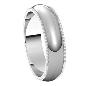 Milgrain Half Round Band