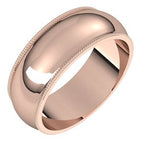 Milgrain Half Round Band