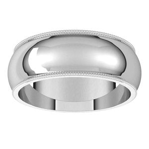 Milgrain Half Round Band