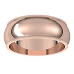 Milgrain Half Round Band