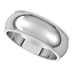 Milgrain Half Round Band