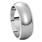 Milgrain Half Round Band