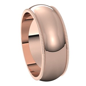 Milgrain Half Round Band