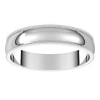 Lightweight Milgrain Half Round Band