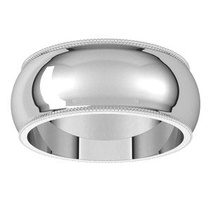 Milgrain Half Round Band