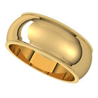 Milgrain Half Round Band