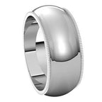 Milgrain Half Round Band