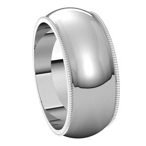Milgrain Half Round Band