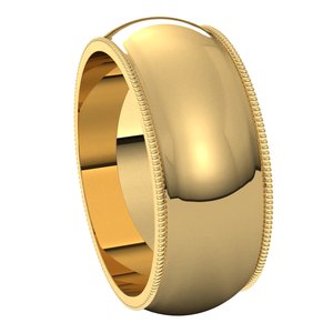 Milgrain Half Round Band