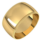 Lightweight Milgrain Half Round Band