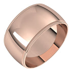 Lightweight Milgrain Half Round Band