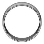 Lightweight Milgrain Half Round Band