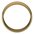 Lightweight Milgrain Half Round Band