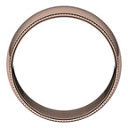 Lightweight Milgrain Half Round Band