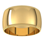 Lightweight Milgrain Half Round Band