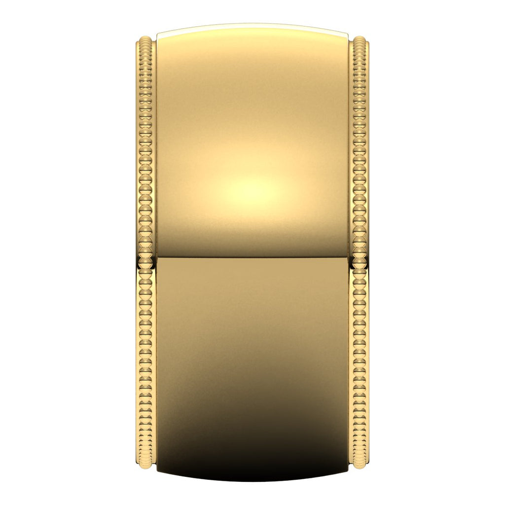 Lightweight Milgrain Half Round Band