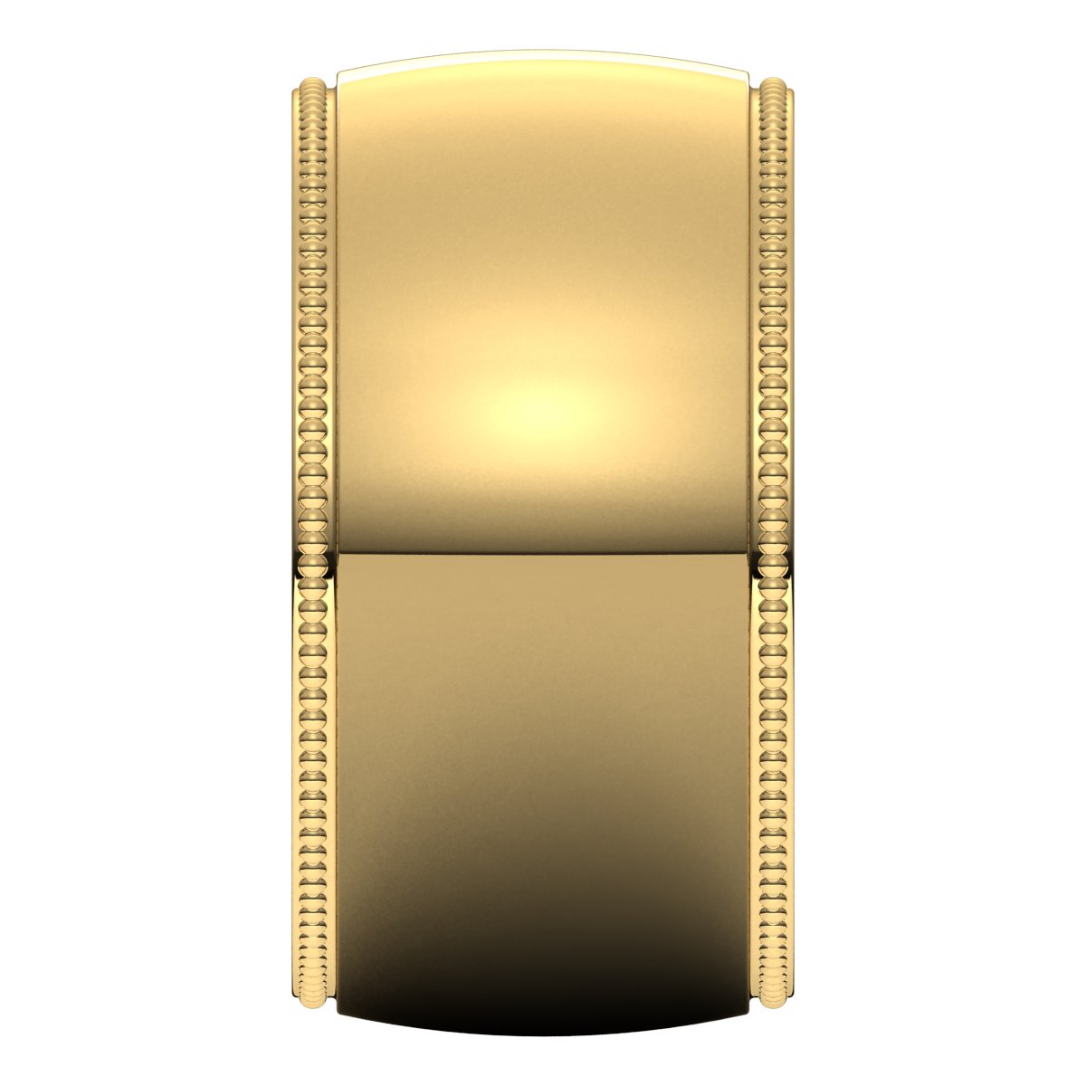 Lightweight Milgrain Half Round Band