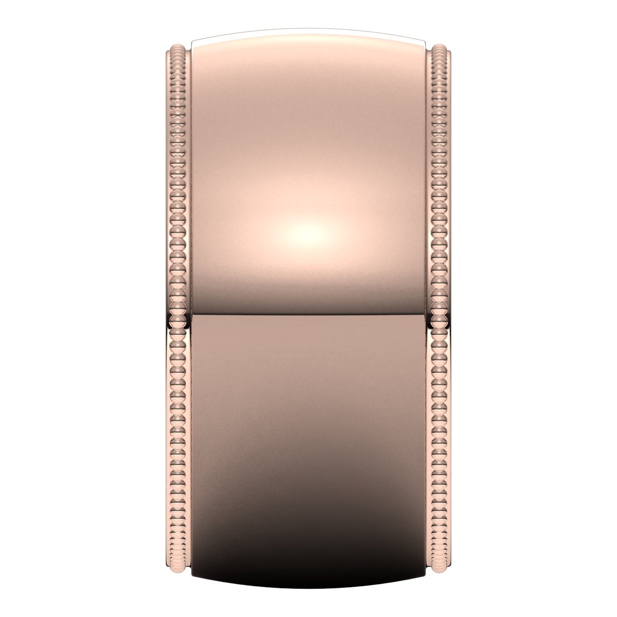 Lightweight Milgrain Half Round Band