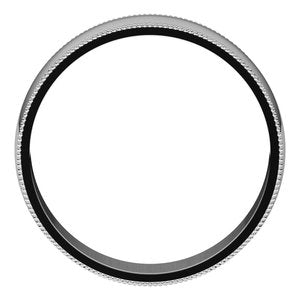 Lightweight Milgrain Half Round Band